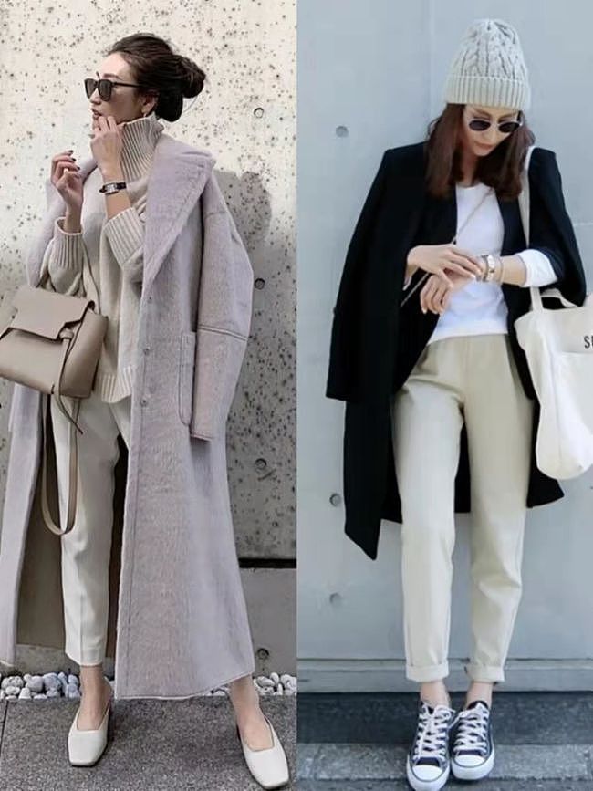 “呢大衣+小脚裤”的搭配，让40岁女人知性帅气，温度和风度兼得 - 6