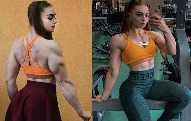 俄罗斯健身女生，一身肌肉，被称为“怪力少女” - 4
