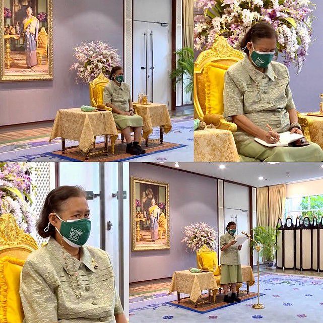 泰国66岁诗琳通公主好敬业！接连两天亮相当劳模，一身绿裙太清新 - 1