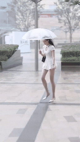 GIF|动态图：透明的伞就是不错 - 4