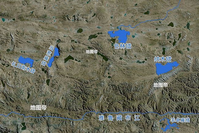 西藏五大湖，都在哪儿？看地图一目了然 - 1