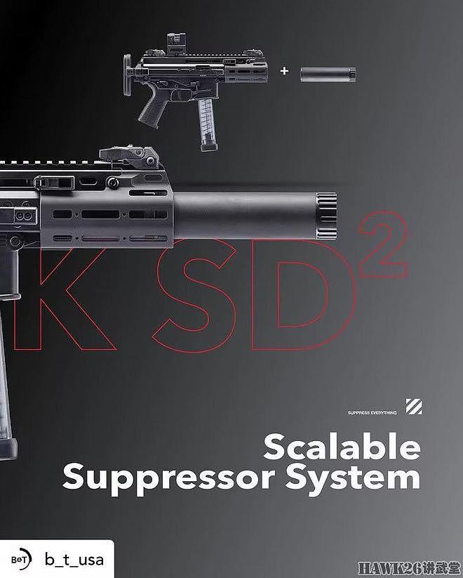 B&T美国公司APC9K SD2微声冲锋枪 外形紧凑 配备可扩展消音器 - 6
