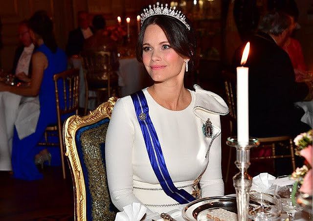 西班牙王后闪耀亮相瑞典王室国宴穿HM蓬蓬裙，配奢华皇冠太耀眼 - 12