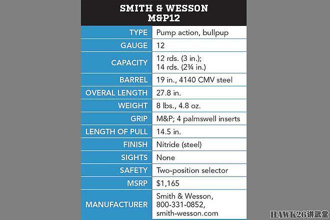 评测：史密斯-韦森M&P12泵动霰弹枪 无托大弹容 理想的家防武器 - 12
