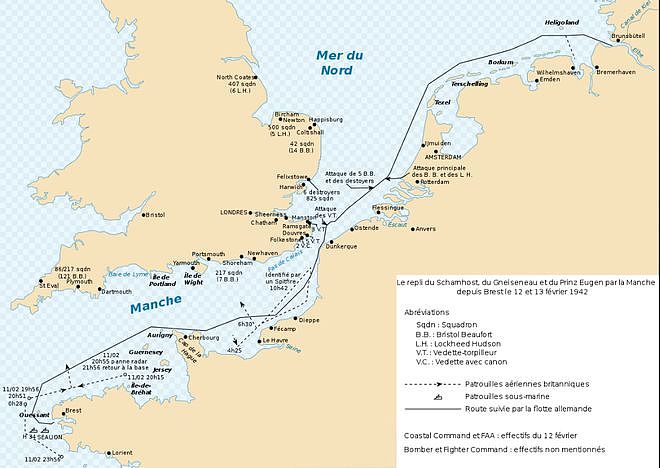 德国海军疯狂的逃亡计划，横穿英吉利海峡，靠运气平安撤回本土 - 3