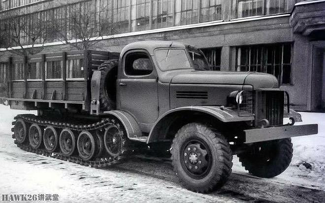 二战后苏联半履带卡车的探索 照搬德国经典结构 重叠负重轮设计 - 4
