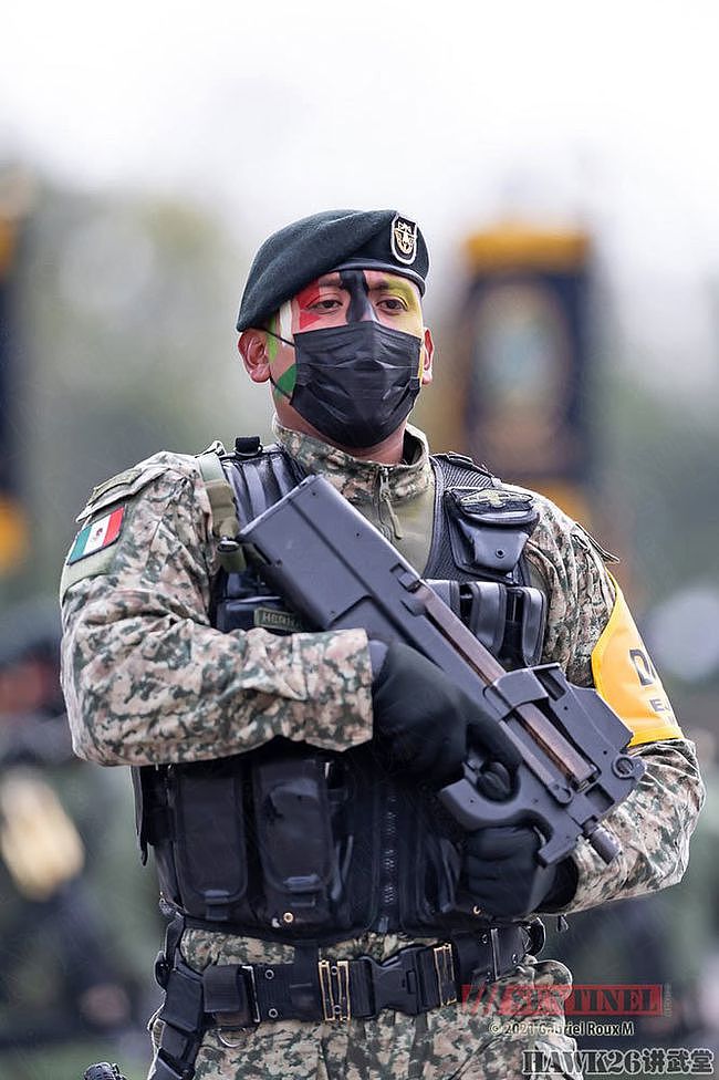 墨西哥独立日阅兵彩排 士兵面涂国旗色接受检阅 特色轻武器亮相 - 13