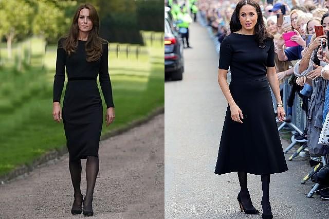 凯特与梅根为吊唁女王同穿小黑裙，究竟谁更会穿？看了就明白 - 10