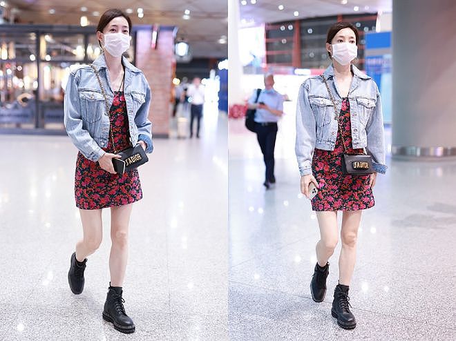 王丽坤的少女感一直在，35岁穿牛仔裙有18岁的样子，又甜又美 - 7