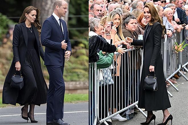 新晋威尔士王妃凯特，吊唁女王时穿的黑礼服，被英媒夸自信而高贵 - 10