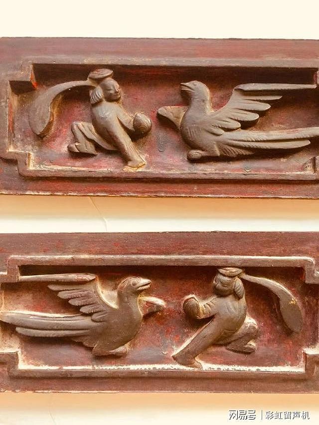 清代木雕花板讲述：“楚人不识凤，重价求山鸡”的故事 - 5