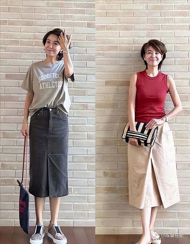 普通人过了50岁，建议学学日本主妇的穿搭：裙要过膝，裤要露踝 - 14