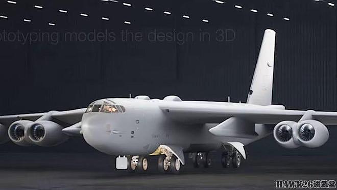 最终版B-52渲染图公布：配备新型发动机 安装“超级大黄蜂”雷达 - 1