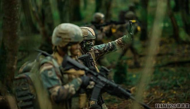 法国第35步兵团反恐训练 深入树林搜剿武装分子 依靠的只有HK416 - 6