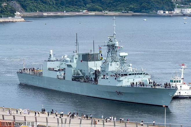 加拿大三艘军舰访问横须贺基地 行事低调不张扬 紧邻海自科考船 - 6