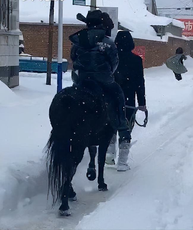 辽宁暴雪9岁男孩骑马去吃米线 母亲：为了锻炼儿子胆量 - 1