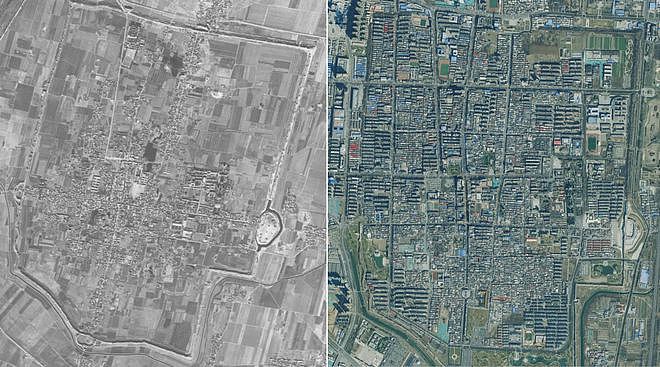 石家庄一座古城，为何在老卫星图中显得极空旷，全城仅一半有建筑 - 2