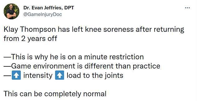 汤普森缺席训练出战成疑！专家称膝盖仍有受伤风险：或需核磁检查 - 4