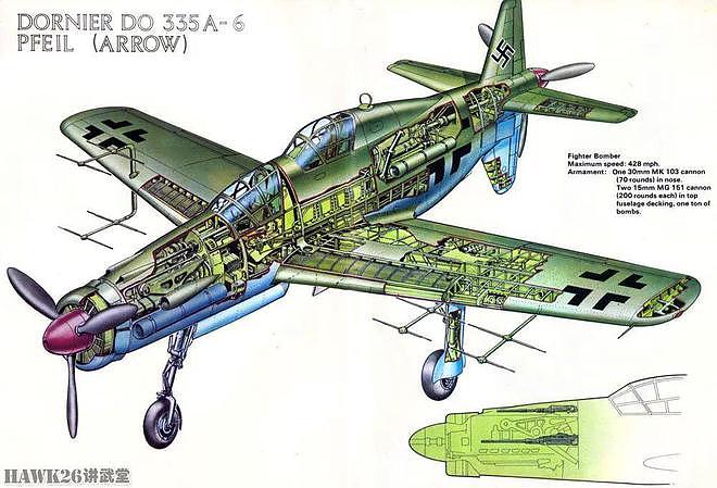 80年前 德国道尼尔Do.335原型机首飞 双发串联布局的重型战斗机 - 3