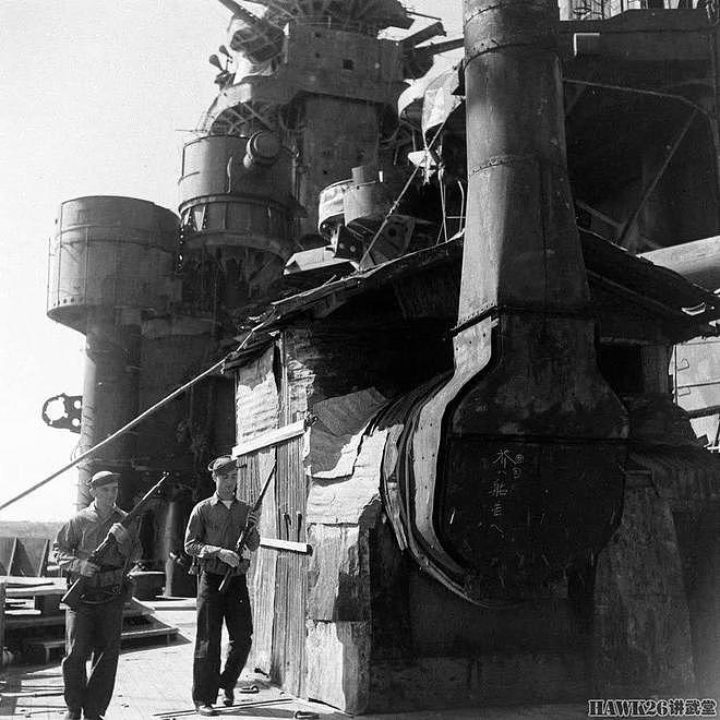 “长门”号战列舰珍贵老照片 美军登船接管 舰桥受损伤口触目惊心 - 8