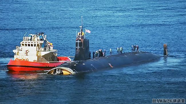 “康涅狄格”号核潜艇驶离圣地亚哥 艇艏已完全消失 损坏情况严重 - 1
