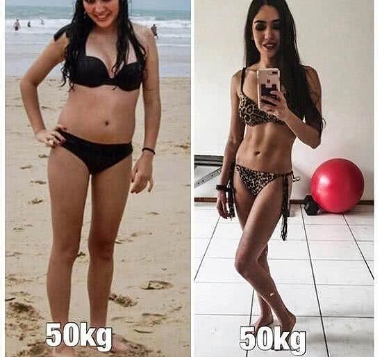 同一个人体重完全相同，身材却大不一样，这就是健身的魅力 - 3
