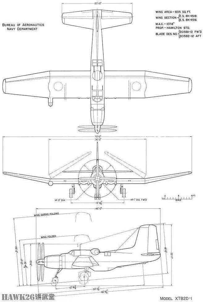 道格拉斯XTB2D-1“天空海盗”鱼雷轰炸机 消逝的巨型怪物舰载机 - 9