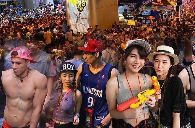 泰国泼水节男女上演狂野盛宴，场面一度失控... - 5