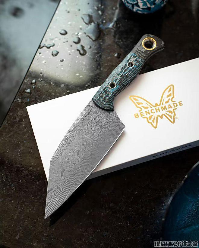 蝴蝶不仅只有战术折刀 推出收藏级厨刀系列 大马士革花纹让人着迷 - 2