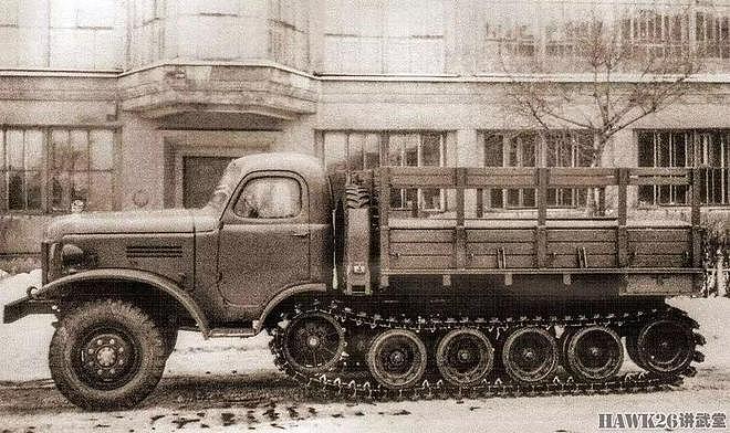 二战后苏联半履带卡车的探索 照搬德国经典结构 重叠负重轮设计 - 6