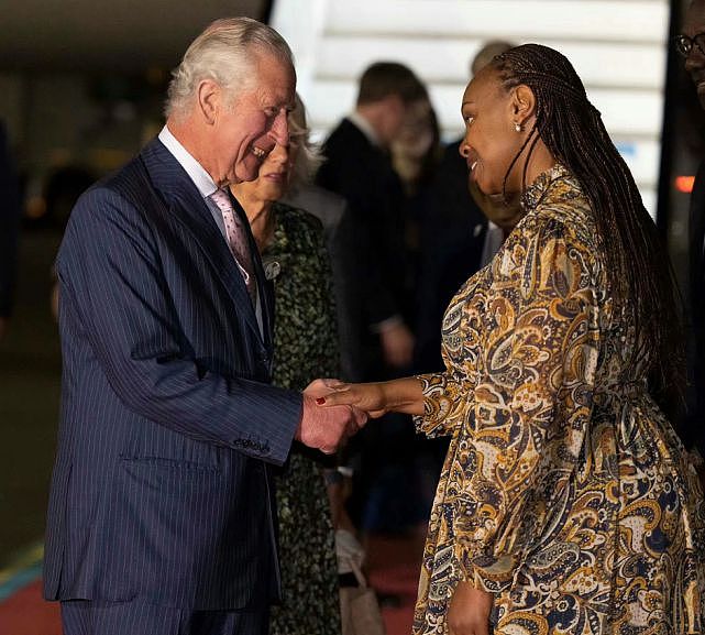 74岁卡米拉跟老公一起出访卢旺达！出舱照成名场面，穿碎花裙超美 - 9
