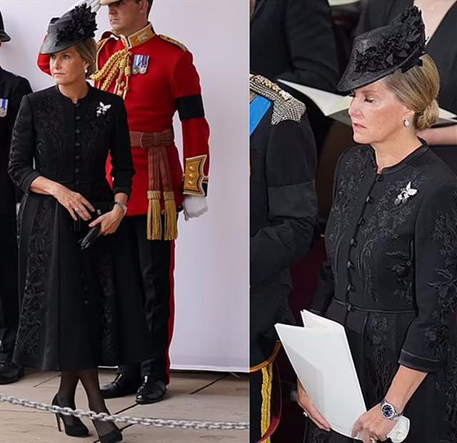 最受女王宠爱的儿媳，一改低调，穿着加急赶制的礼服参加女王葬礼 - 18