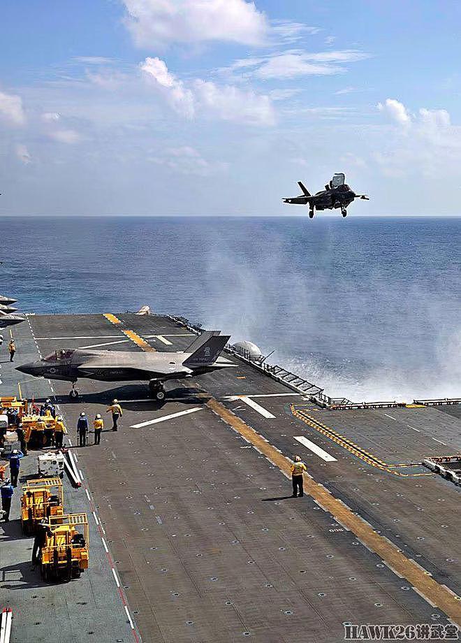 美国海军两栖攻击舰日常训练“超级种马”“闪电II”不同着舰方式 - 8