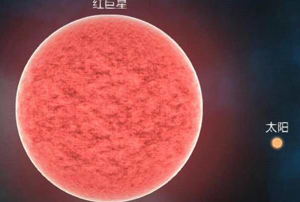 红巨星和太阳体型相差  宇宙中最大的恒星 - 1
