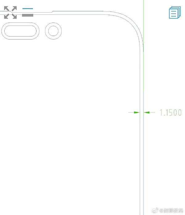 iPhone 16 Pro Max屏幕CAD图出炉：1.15mm边框全球最窄 - 3