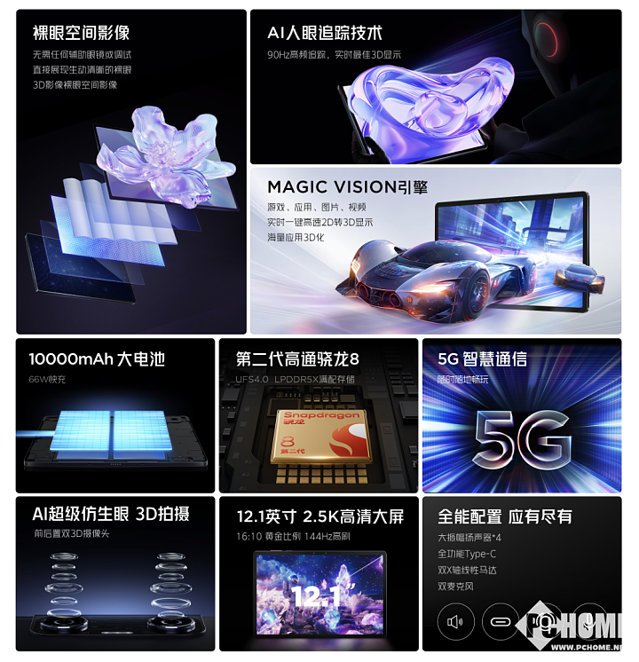 红魔电竞平板Pro/3D探索版发布，全球首发九重散热技术 - 9