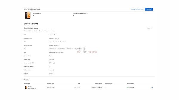 vivo Y36系列新机现身Geekbench 搭载联发科天玑芯片 - 2