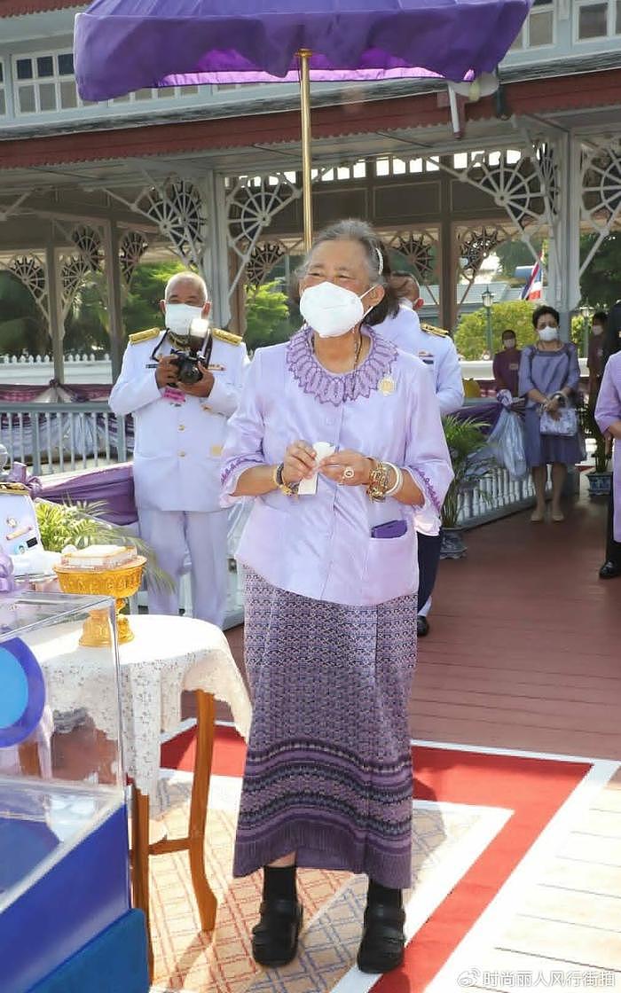 诗琳通公主亮相庆祝69岁生日！穿紫裙亮相消瘦了很多，头发都白了 - 4