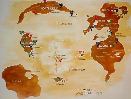 网友分享《魔兽世界》1999年的地图，展现艾泽拉斯变迁 - 1