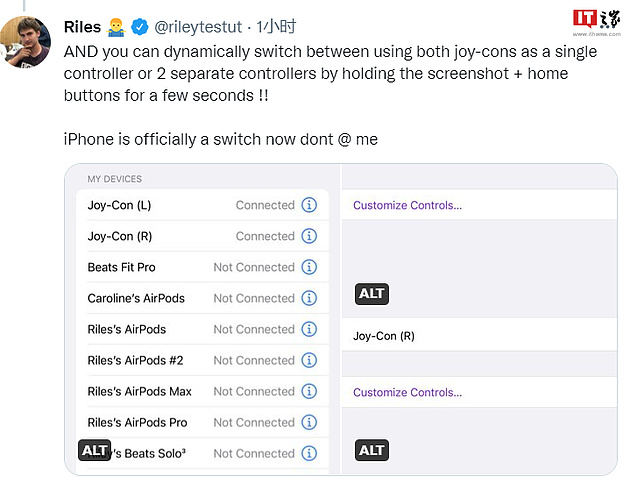 苹果iOS 16已悄然支持任天堂Switch的Joy-Cons和Pro手柄 - 5