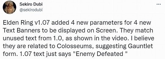 《艾尔登法环》1.07补丁提示新DLC内容 或出现斗兽场新地图 - 1