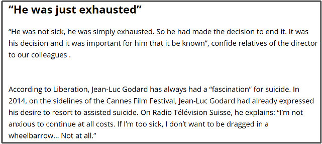 法国导演戈达尔在家中安乐死，妻子发声：他在亲人陪伴下安静离去 - 4