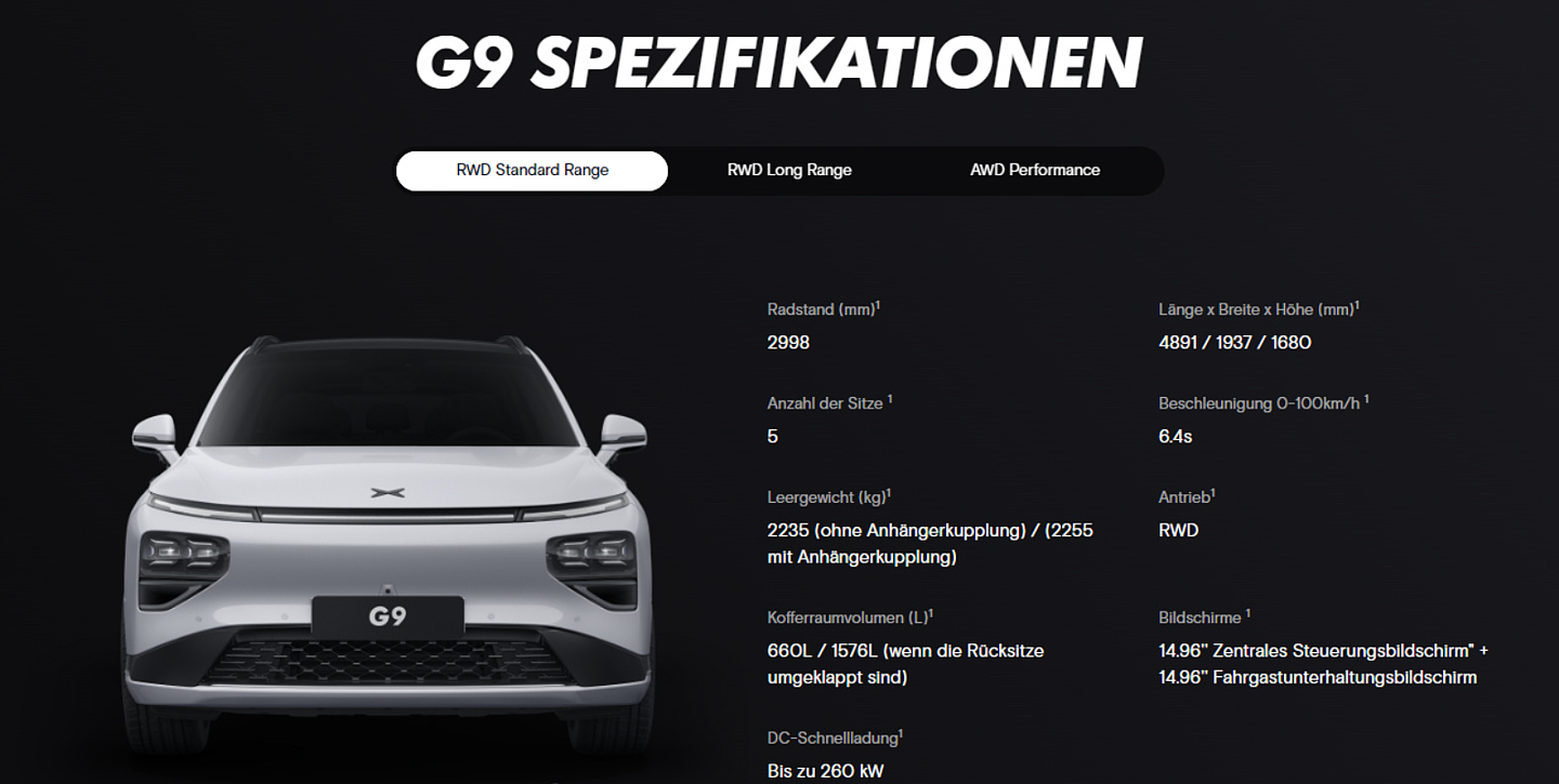 小鹏 G9 / P7 车型登陆德国市场，售价 4.96 万欧元起 - 2