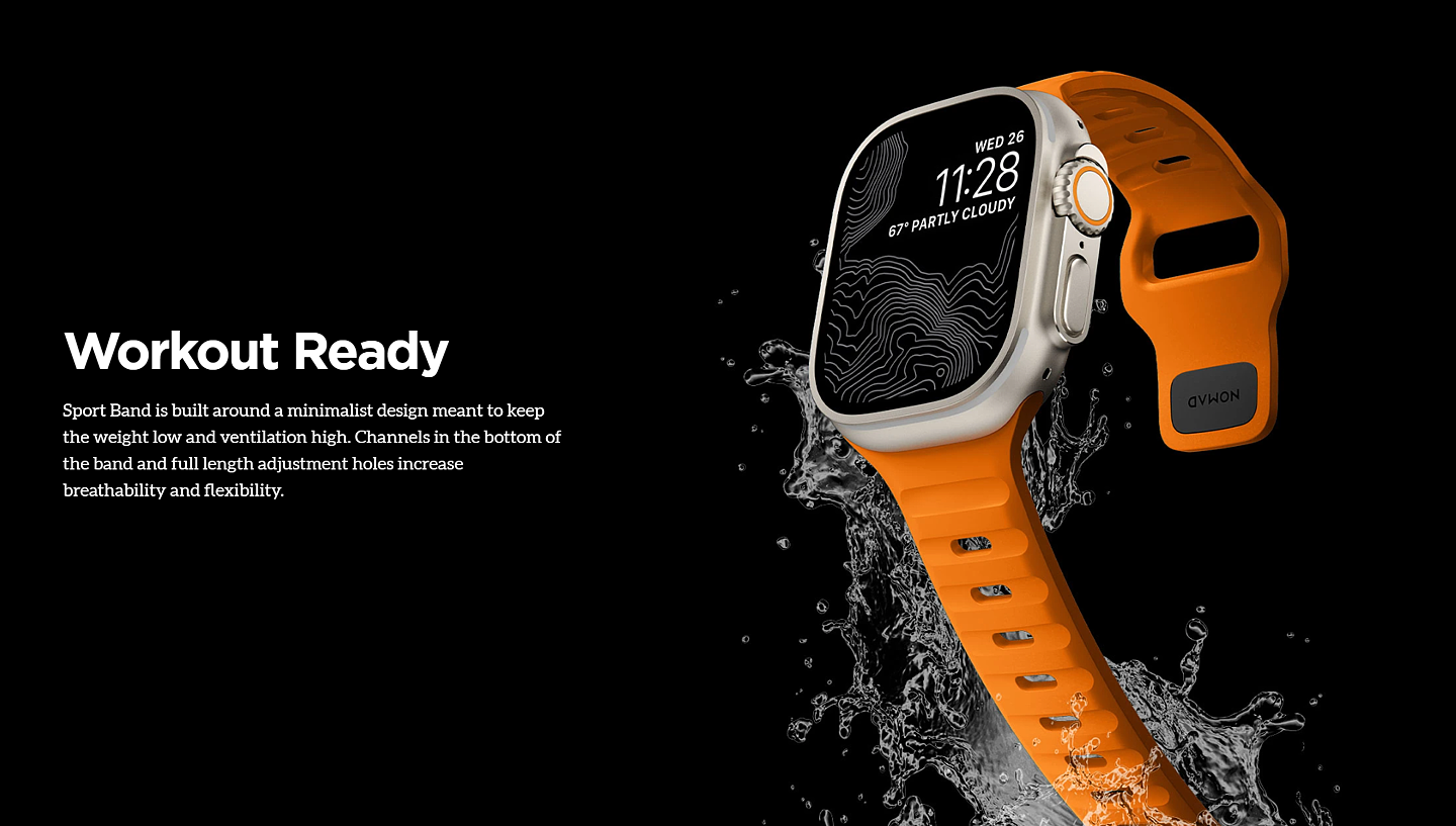 采用高辨识度设计，Nomad 推出适用于 Apple Watch 的限量款“Blaze”表带 - 2