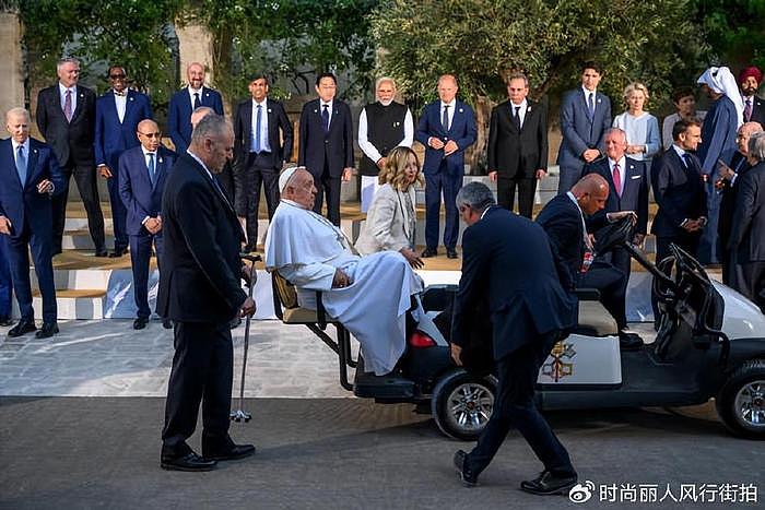 意大利G7峰会第二天大合影最新出炉！罗马教皇也来了，莫迪也来了 - 5