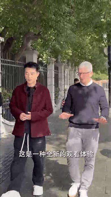 郑恺和苹果ceo库克在上海来了场city walk，两人全程用英语交流… - 8