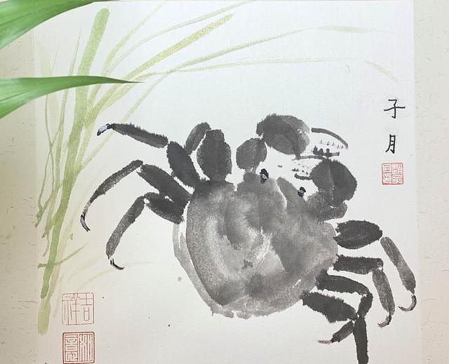 张丹露晒儿女绘画作品，5岁女儿画螃蟹活灵活现，获赵文卓称赞 - 2