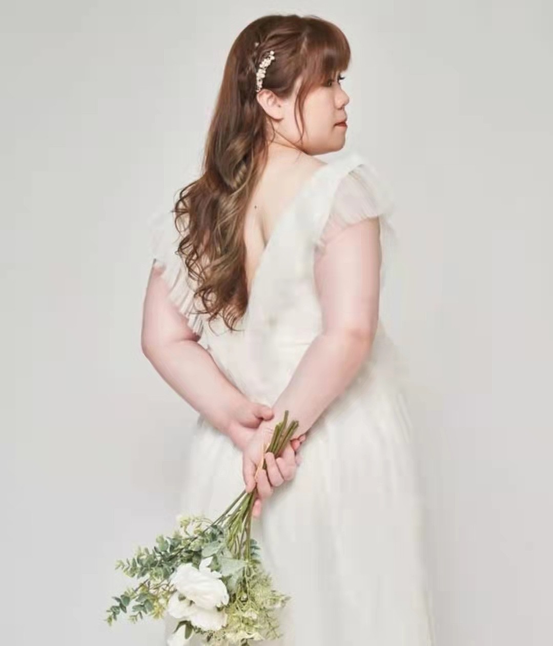 肥不是罪！TVB女艺人为大码婚纱品牌拍广告，尽显清纯一面仙气满溢 - 9