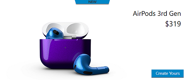 ColorWare推出喷漆定制版苹果AirPods 3，定价319美元起 - 1
