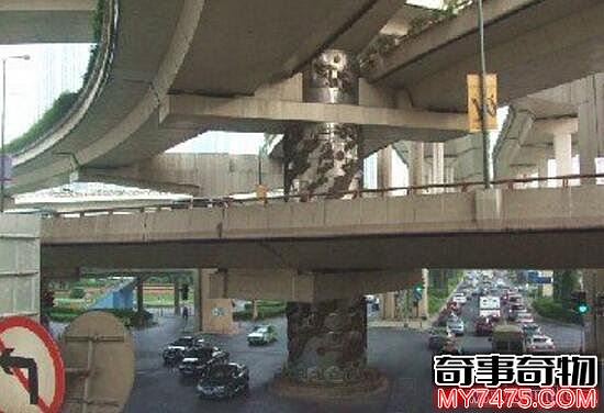上海诡异龙形高架桥墩事件 只是传说并无科学依据